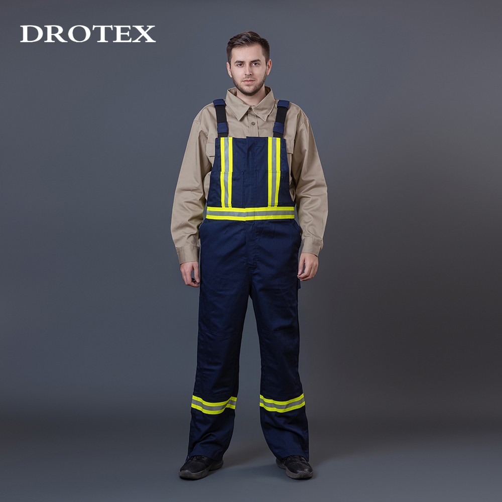Protective Workwear Mechanic Work Clothes Flame Retardant Bib Overalls For Men