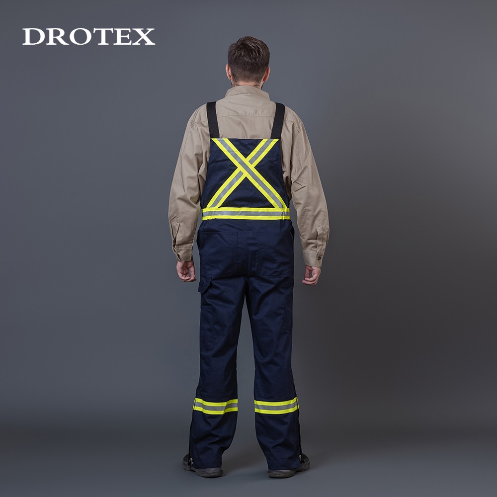 Protective Workwear Mechanic Work Clothes Flame Retardant Bib Overalls For Men