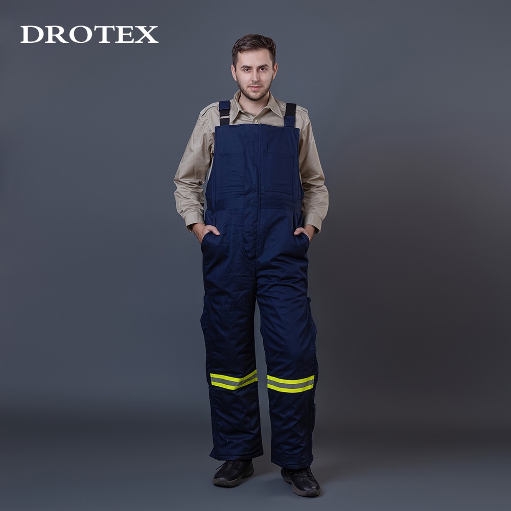 Winter Flame Retardant Bib Overall with Reflective Trim