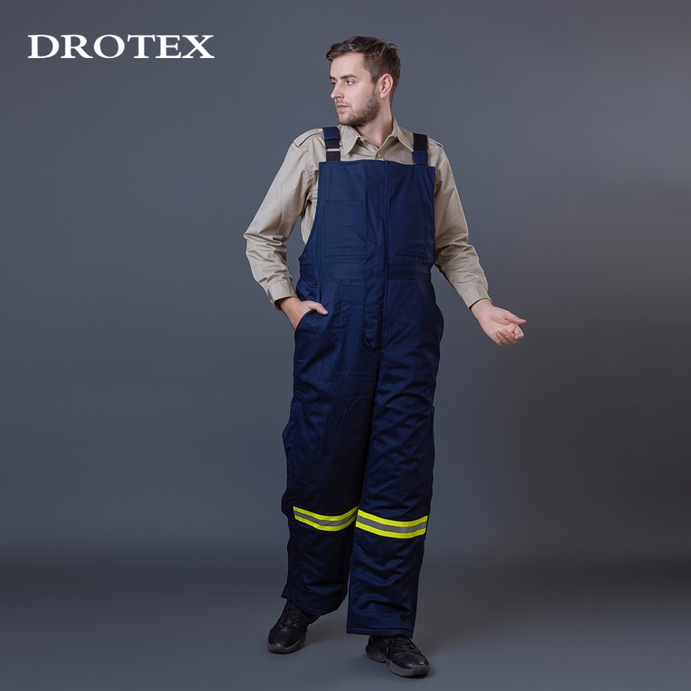 Winter Flame Retardant Bib Overall with Reflective Trim