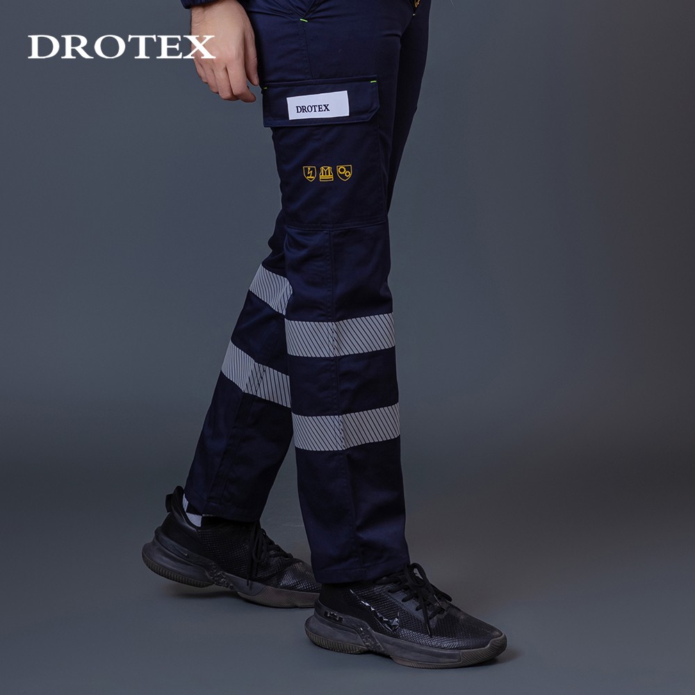 Electrician Work Trousers Reflective Safety Workwear Pants Men